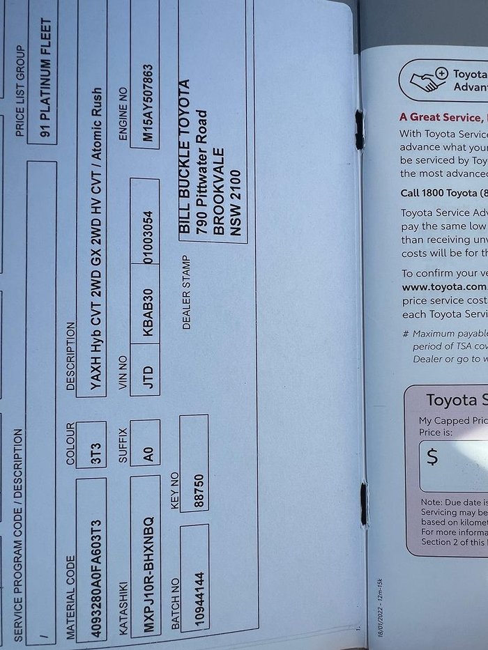2022 Toyota Yaris Cross GX