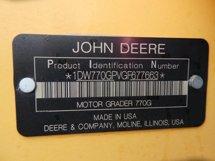 2017 John Deere 770Gp YELLOW