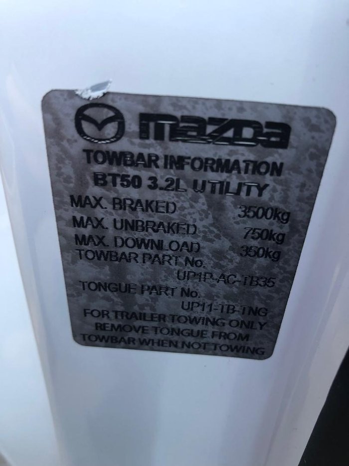 2019 Mazda BT-50 XT Hi-Rider UR 4x2 Cool White