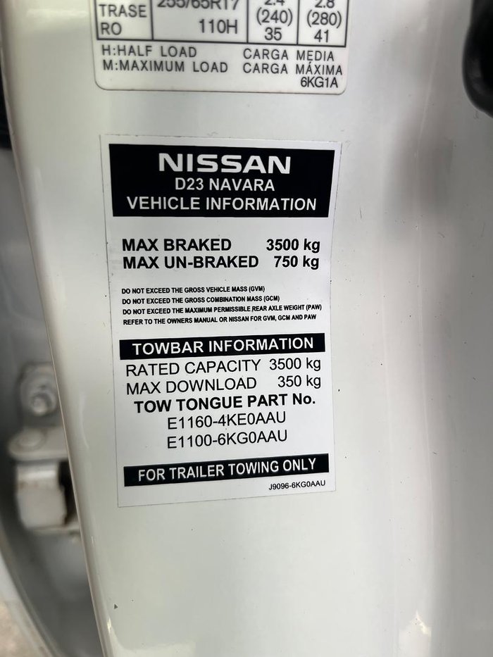 2021 Nissan Navara SL D23 MY21 4x2 Solid White