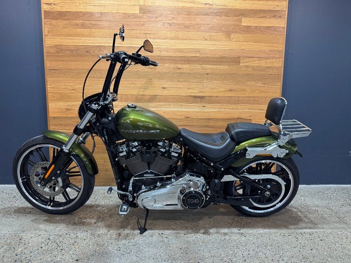 2022 Harley-davidson FXBRS BREAKOUT (114) MINERAL GREEN DENIM