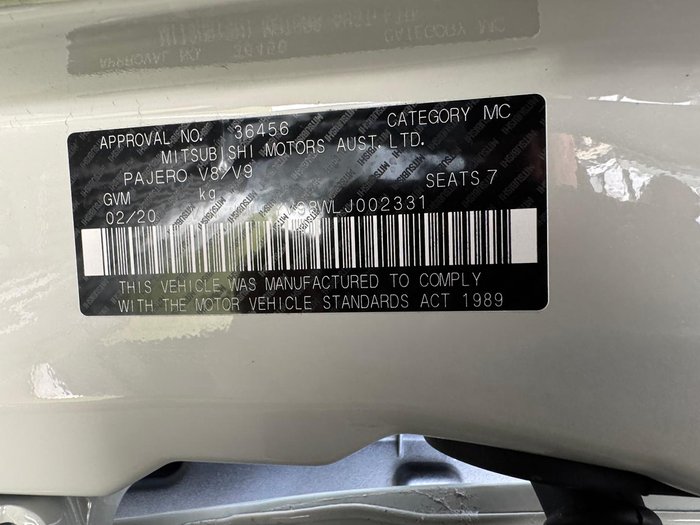 2020 Mitsubishi Pajero GLX