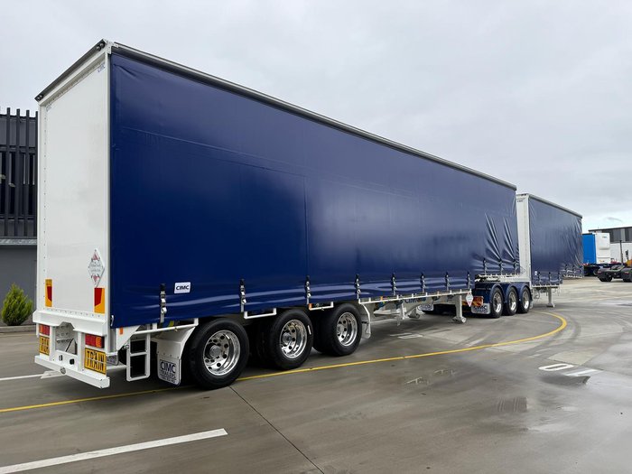 2025 CIMC 34 Pallet Drop Deck Mezz Curtainsider B Double