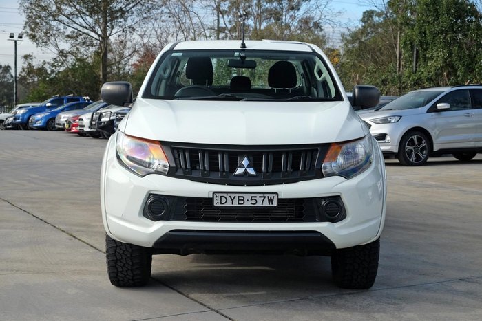 2017 Mitsubishi Triton GLX+ MQ MY18 4X4 Dual Range White