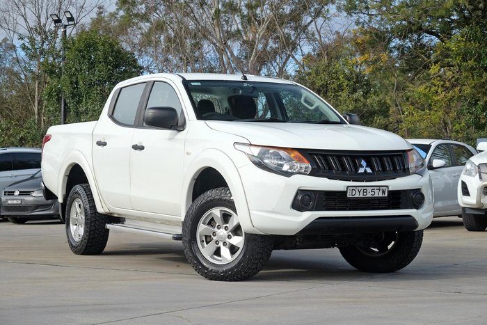 2017 Mitsubishi Triton GLX+ MQ MY18 4X4 Dual Range White
