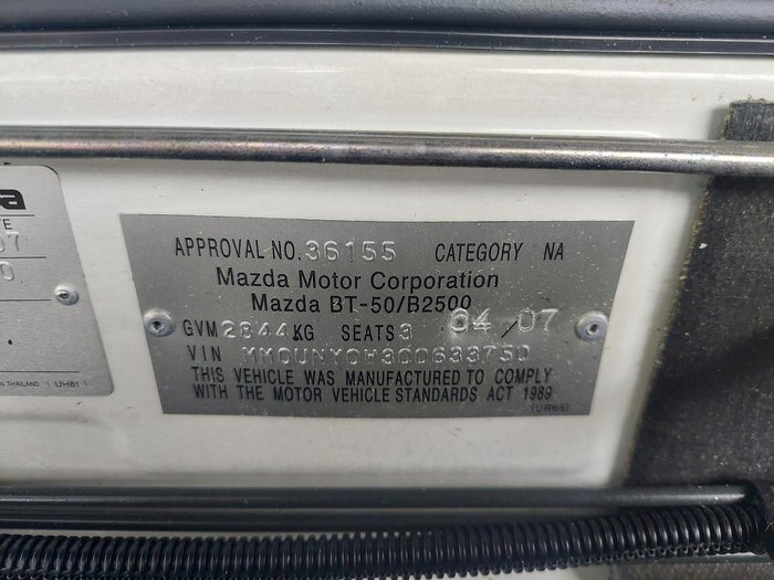 2007 Mazda BT-50 DX