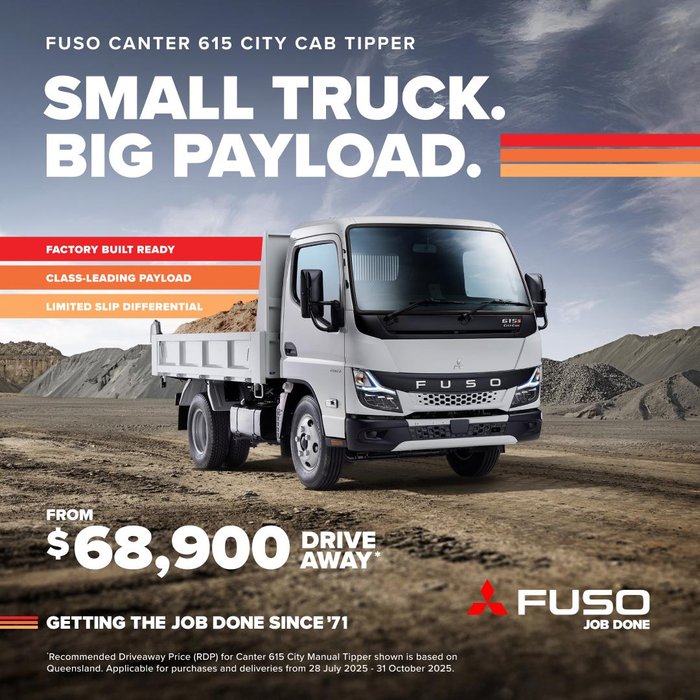 2025 Fuso Canter 615 Tipper White