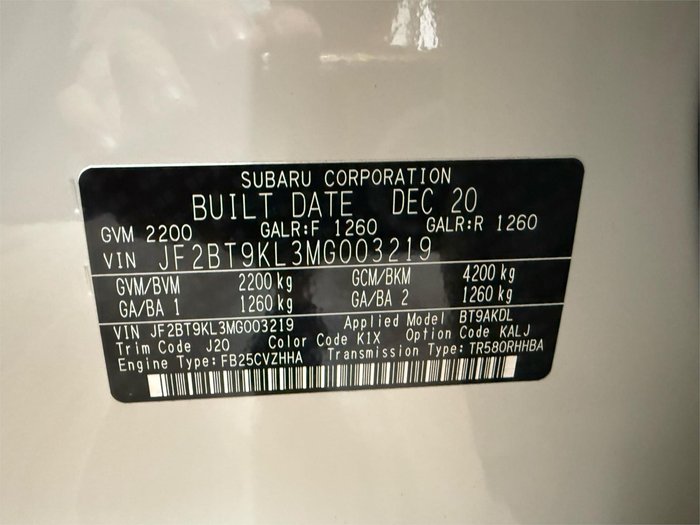 2020 Subaru Outback AWD