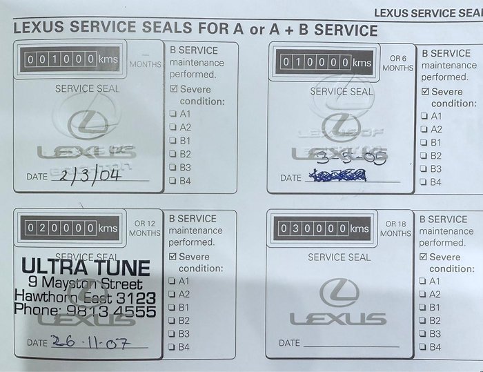 2004 Lexus RX 330 Sports MCU38R 4X4 Constant Classic Black