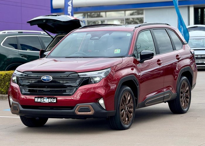 2025 Subaru Forester Hybrid Sport S6 MY26 AWD Crimson Red