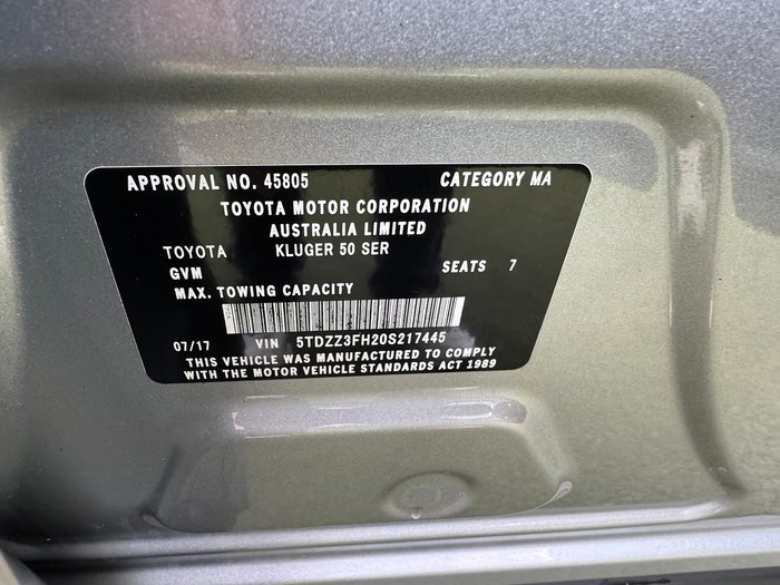 2017 Toyota Kluger GXL