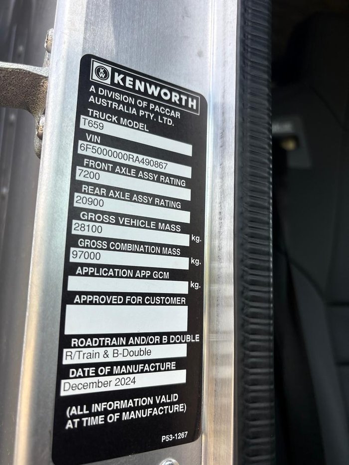 2024 Kenworth T659 Silver