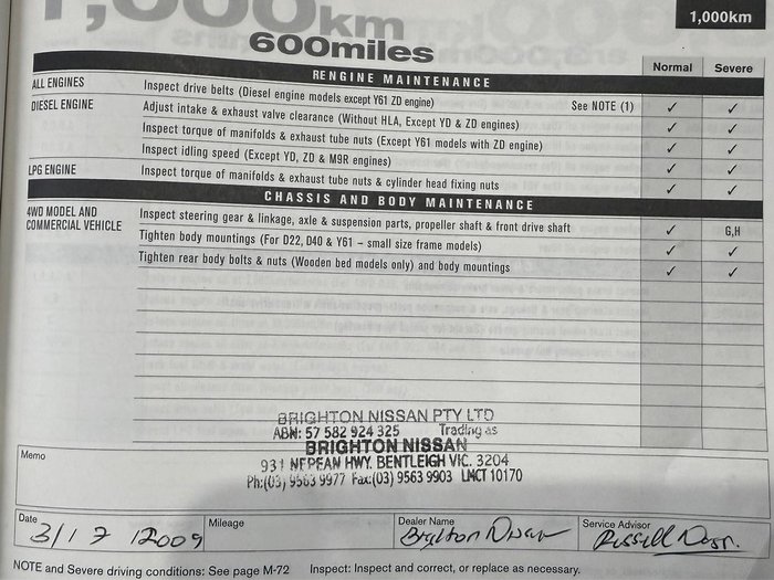 2009 Nissan X-TRAIL ST T31 4X4 On Demand Diamond Black