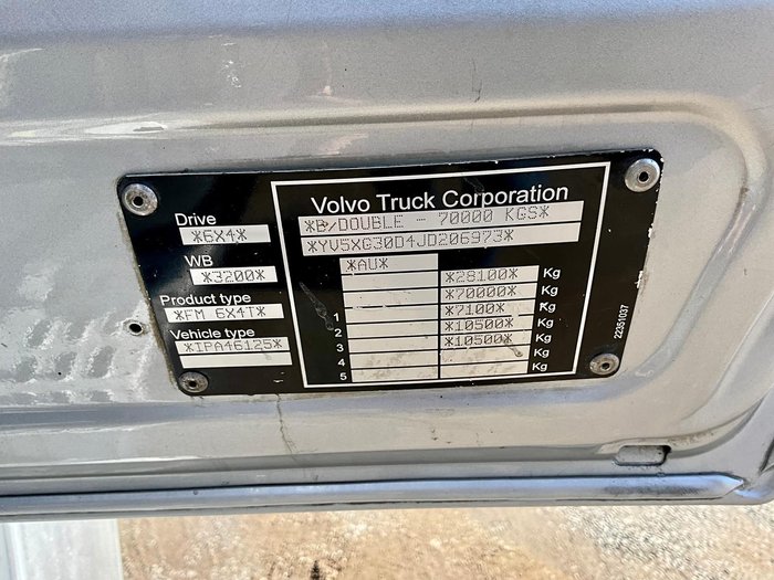 2021 Volvo Fm540 Day Cab Only 533000Klm Volvo Hist $154100+Gst See Spec 9/2021 VOLVO FM540 DAY CAB WHITE