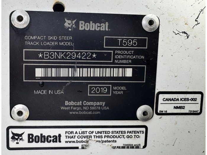 2019 Bobcat T595