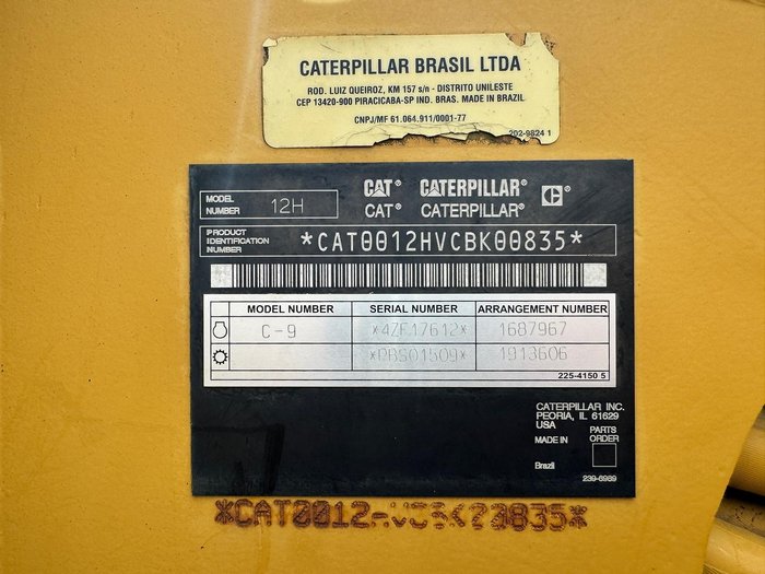 2005 Caterpillar 12H Vhp Grader 