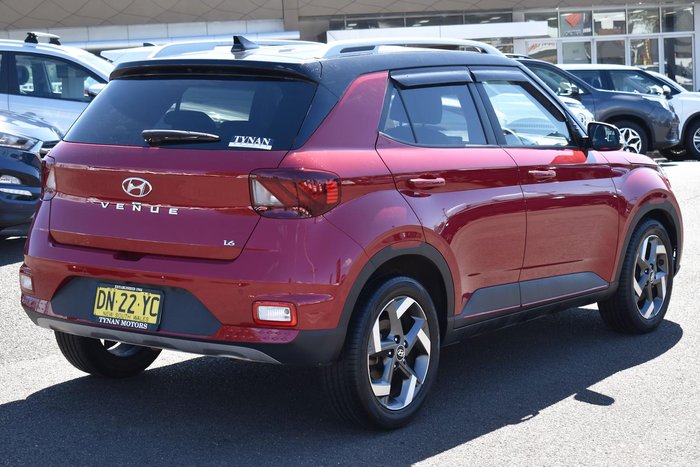 2020 Hyundai Venue Elite QX.V3 MY21 Fiery Red with Phantom Black Roof