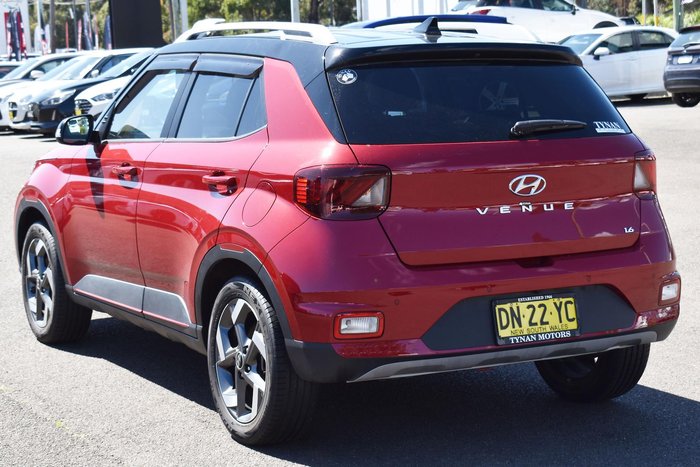 2020 Hyundai Venue Elite QX.V3 MY21 Fiery Red with Phantom Black Roof