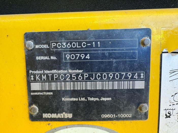 2018 Komatsu Pc360 Lc-11