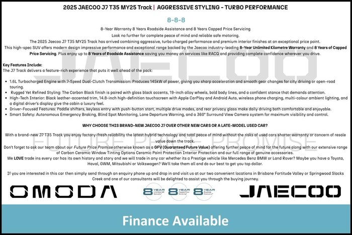 2025 Jaecoo J7 Track