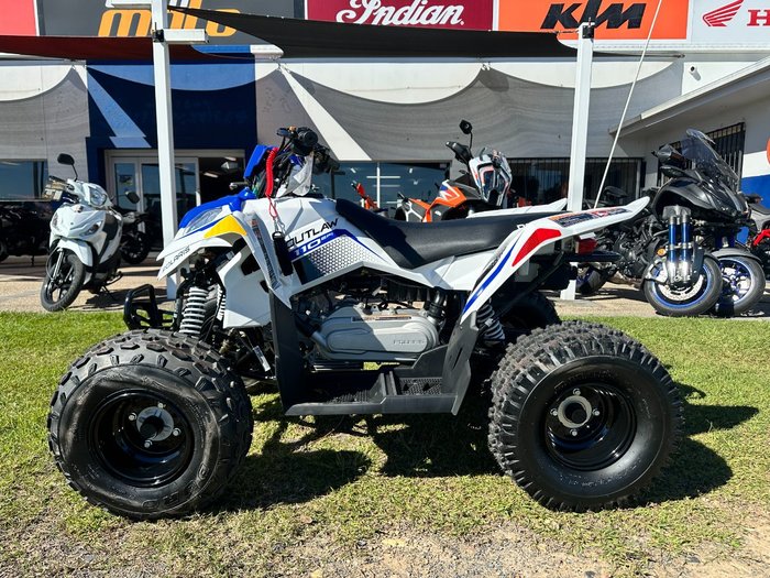 2025 Polaris 2025 POLARIS 110CC OUTLAW 110 ATV Blue and white