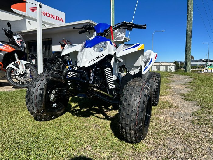 2025 Polaris 2025 POLARIS 110CC OUTLAW 110 ATV Blue and white