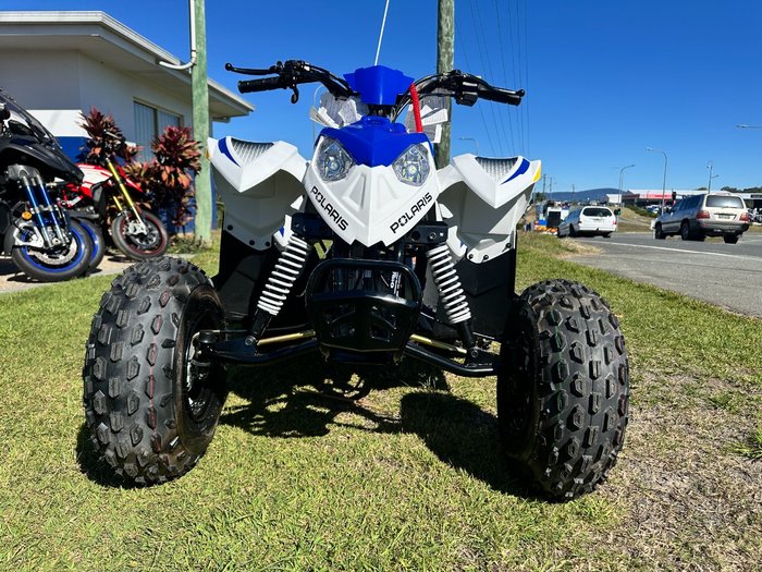 2025 Polaris 2025 POLARIS 110CC OUTLAW 110 ATV Blue and white