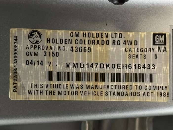 2014 Holden Colorado LX