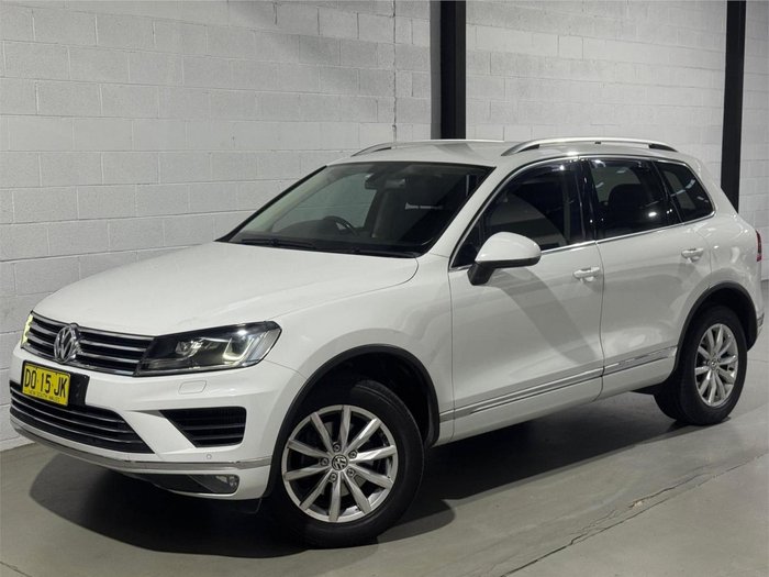 2015 Volkswagen Touareg 150TDI 7P MY15 Four Wheel Drive Pure White