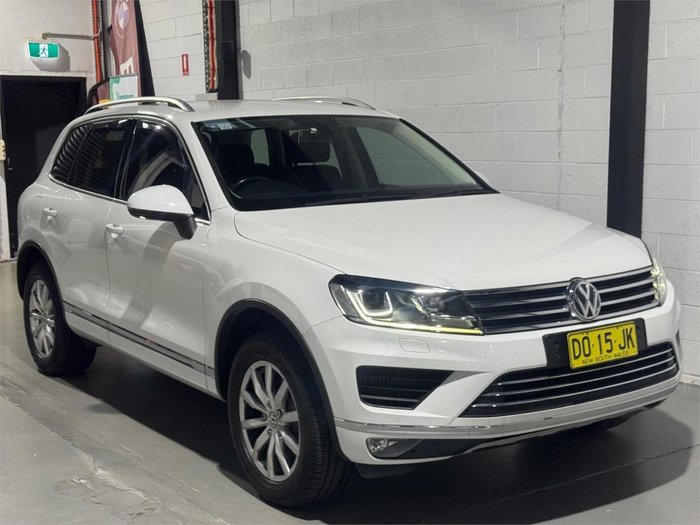 2015 Volkswagen Touareg 150TDI 7P MY15 Four Wheel Drive Pure White