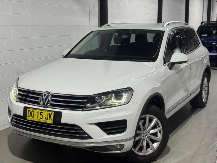 2015 Volkswagen Touareg 150TDI 7P MY15 Four Wheel Drive Pure White