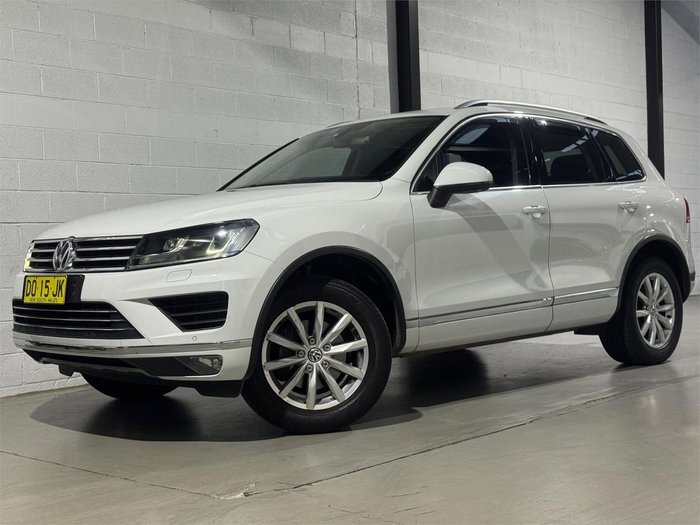 2015 Volkswagen Touareg 150TDI 7P MY15 Four Wheel Drive Pure White