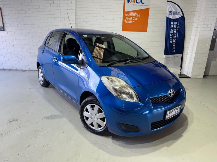 2011 Toyota Yaris YR NCP90R MY11 Carribean Blue