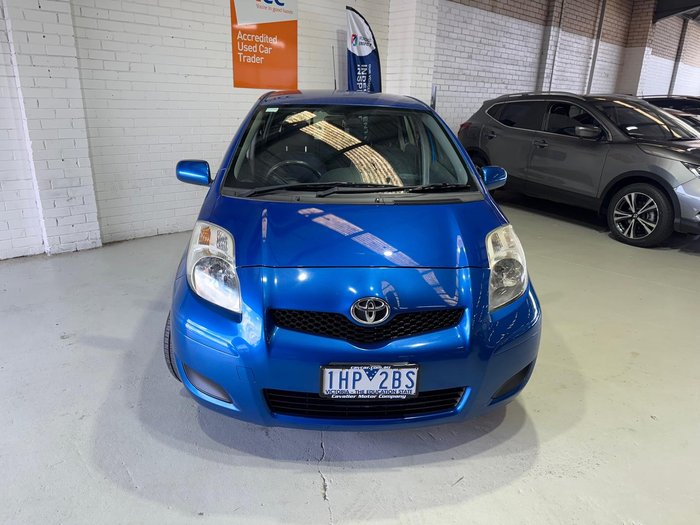 2011 Toyota Yaris YR NCP90R MY11 Carribean Blue