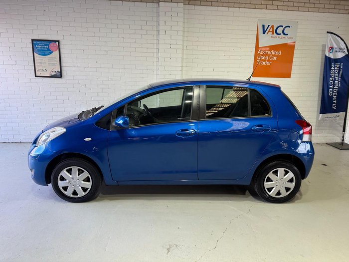 2011 Toyota Yaris YR NCP90R MY11 Carribean Blue