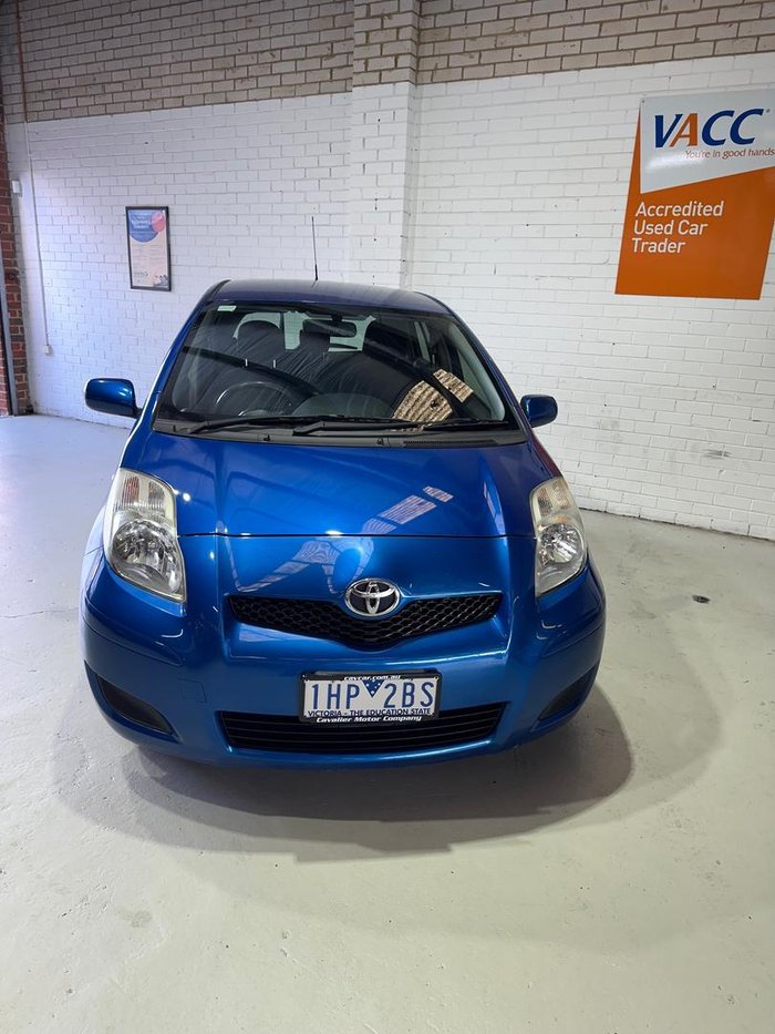 2011 Toyota Yaris YR NCP90R MY11 Carribean Blue