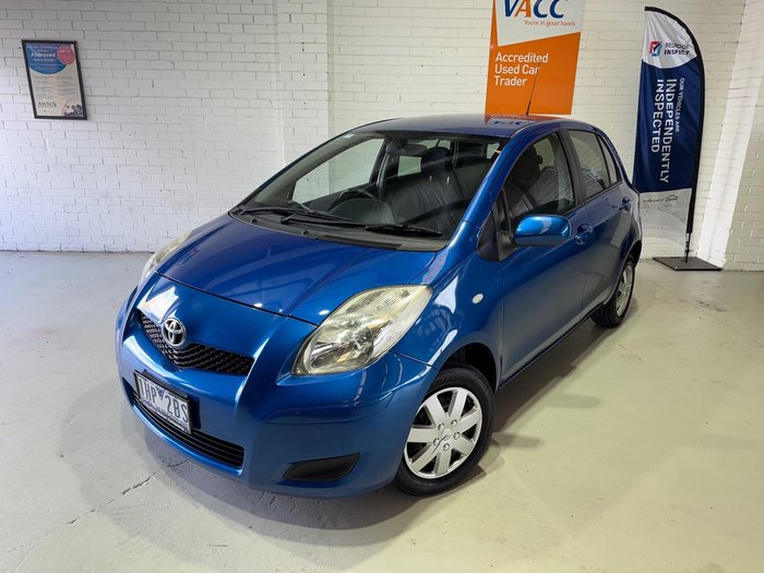 2011 Toyota Yaris YR NCP90R MY11 Carribean Blue