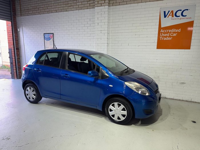2011 Toyota Yaris YR NCP90R MY11 Carribean Blue