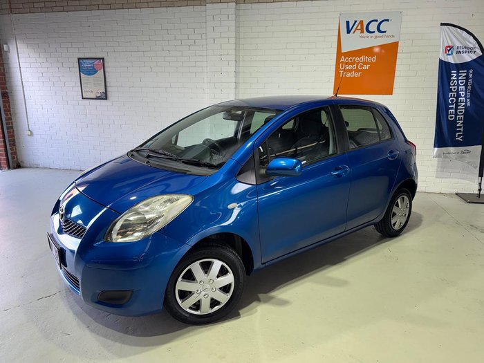 2011 Toyota Yaris YR NCP90R MY11 Carribean Blue