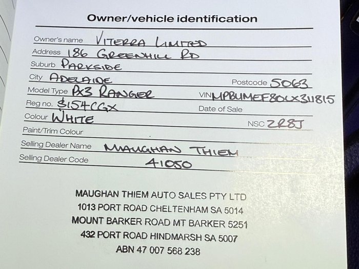 2020 Ford Ranger XL Hi-Rider