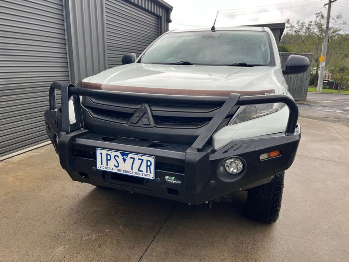 2019 Mitsubishi Triton GLX+ MR MY20 4X4 Dual Range White