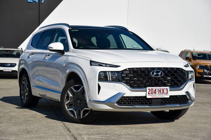 2023 Hyundai Santa Fe Hybrid Highlander TM.V4 MY23 4X4 On Demand White