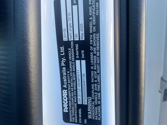 2025 Kenworth T610 Series T610SAR White