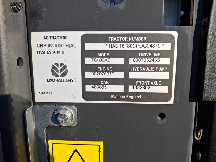 2023 New Holland T6.180Ac Blue