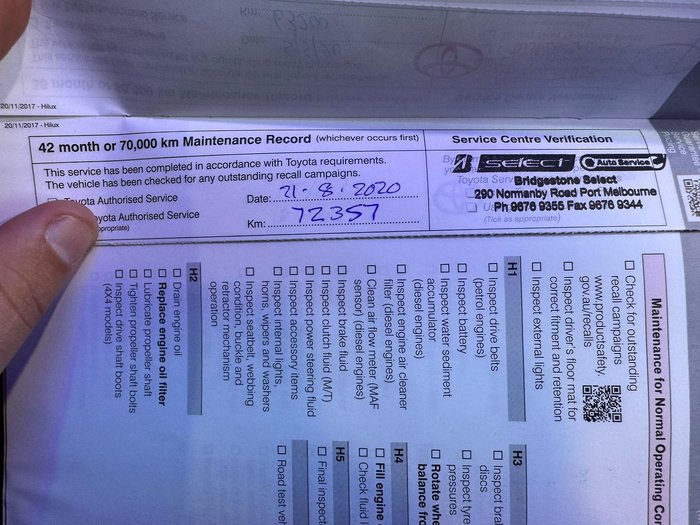 2018 Toyota Hilux Workmate