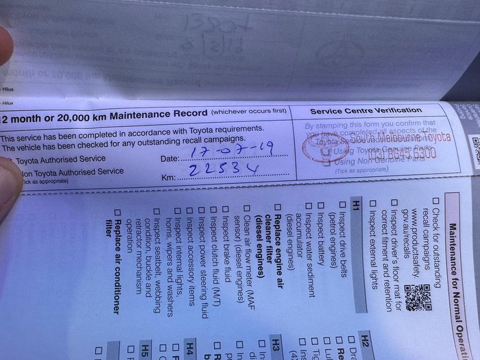 2018 Toyota Hilux Workmate