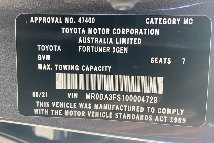 2021 Toyota Fortuner GX