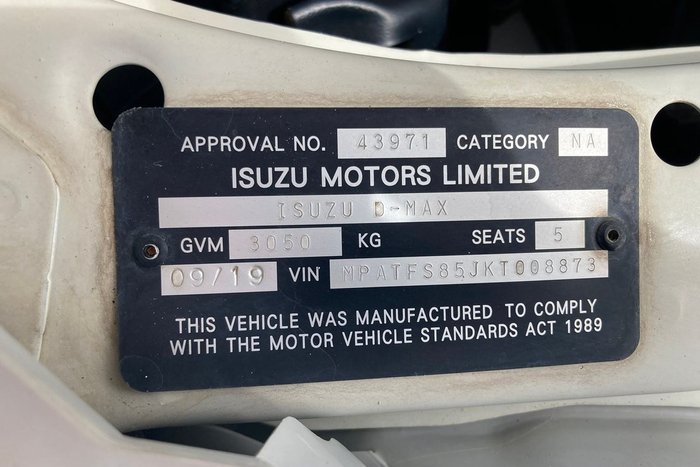 2019 Isuzu D-MAX SX