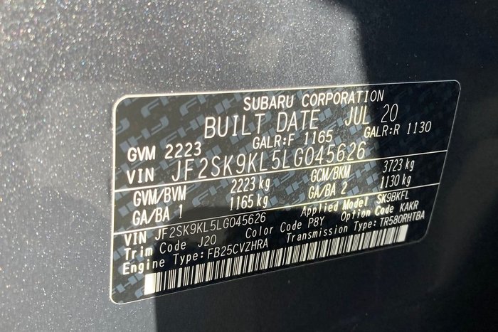 2020 Subaru Forester 2.5i-L
