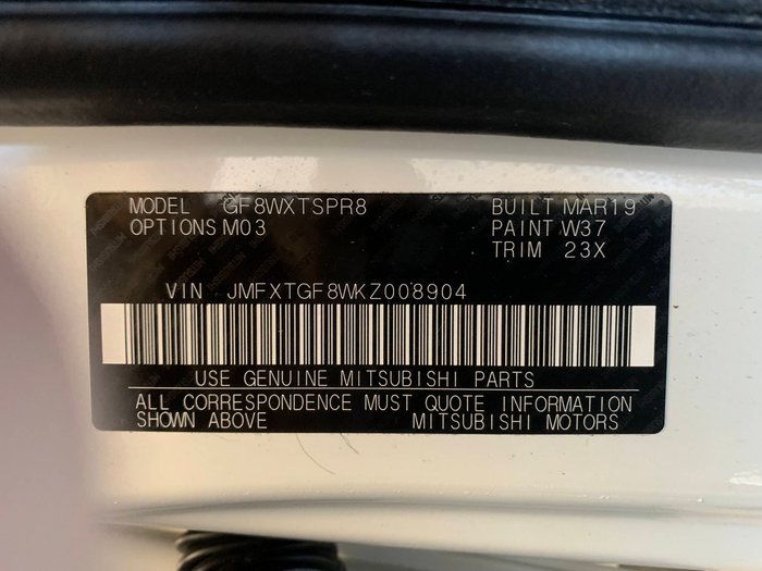 2019 MITSUBISHI OUTLANDER ES ADAS 5 SEAT 2WD